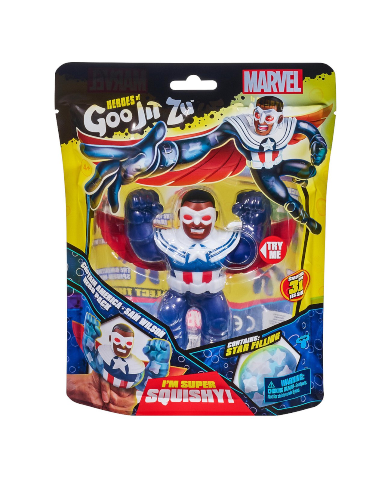 Marvel Hero Toy-Капитан Америка-Сэм Уилсон Heroes of Goo Jit Zu