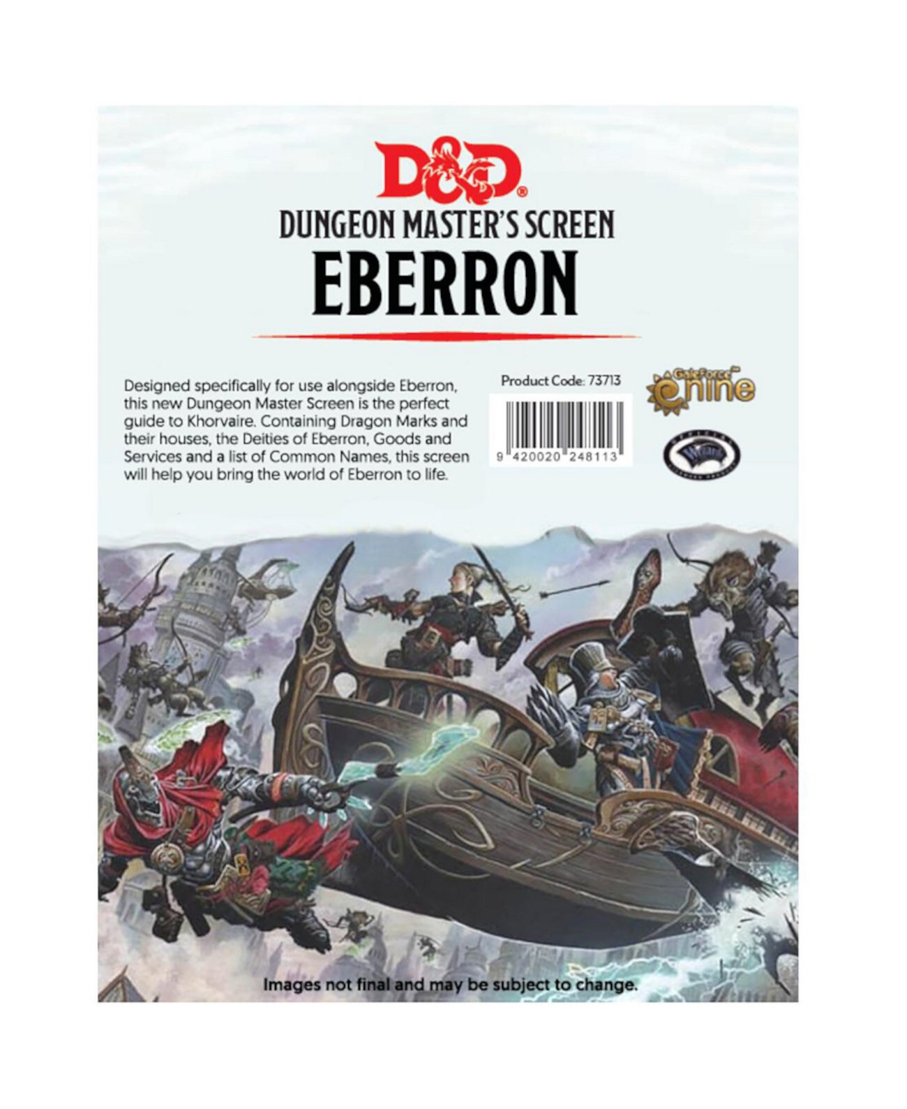 D D Eberron Dungeon Master's Screen Настольная ролевая игра DM Screen Dungeons Dragons Dungeons & Dragons