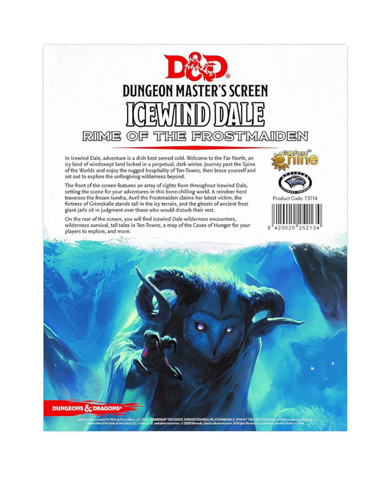 D D Icewind Dale Rime of the Frostmaiden Dungeon Master's Screen Настольная RPG DM Screen Dungeons Dragons Dungeons & Dragons
