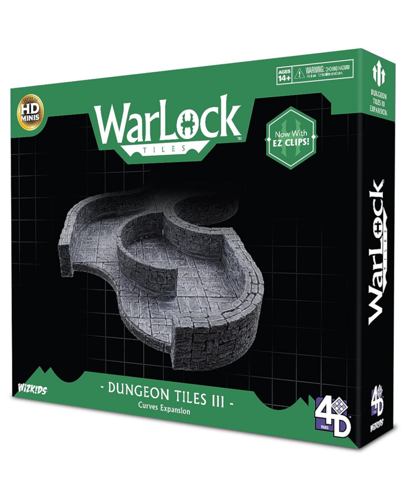 WarLock Tiles Dungeon Tile III Curves Dungeon Building Аксессуары для настольных ролевых игр WizKids Games