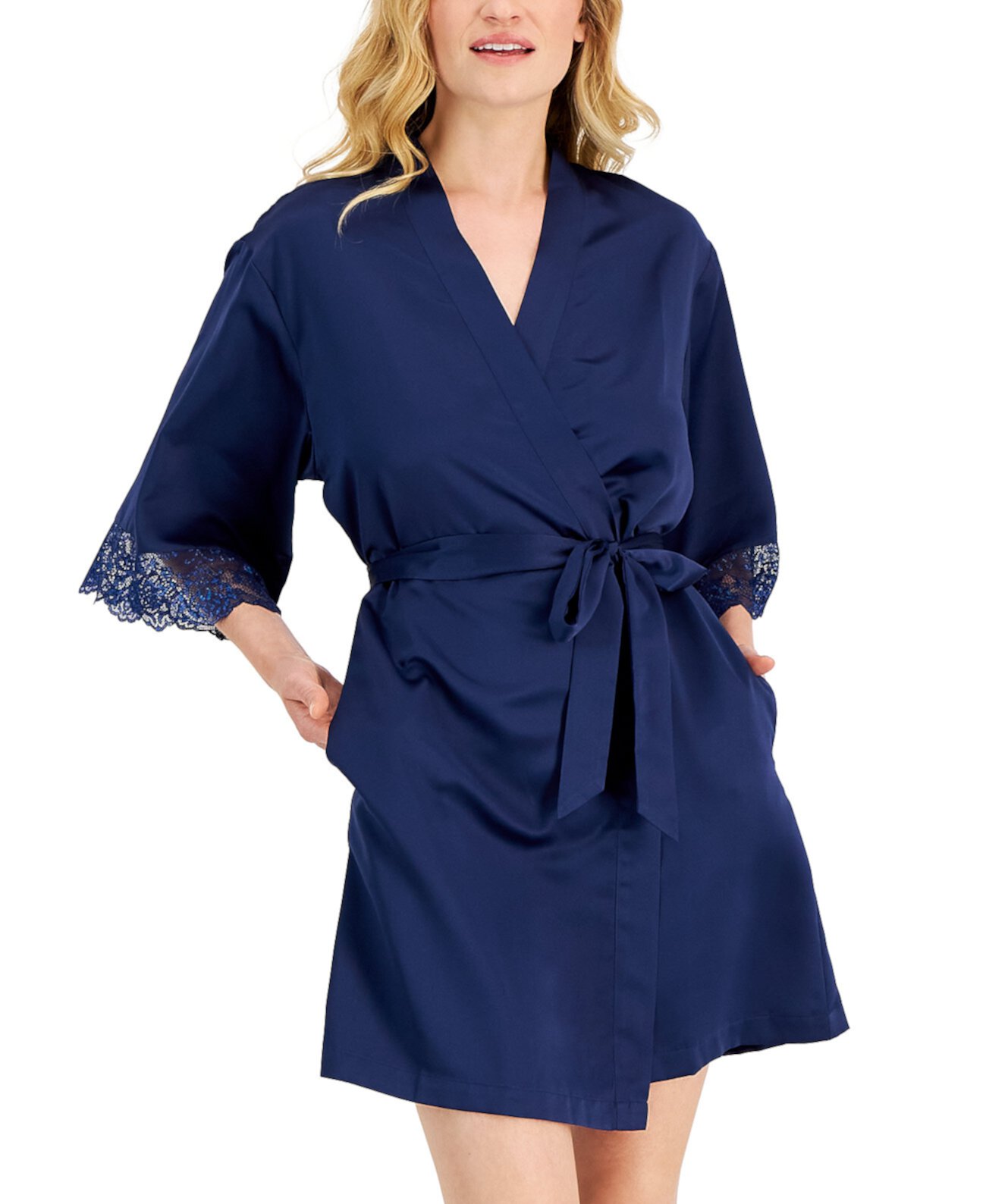 INC International Concept Женский блестящий кружевной халат с запахом, созданный для Macy's INC International Concepts