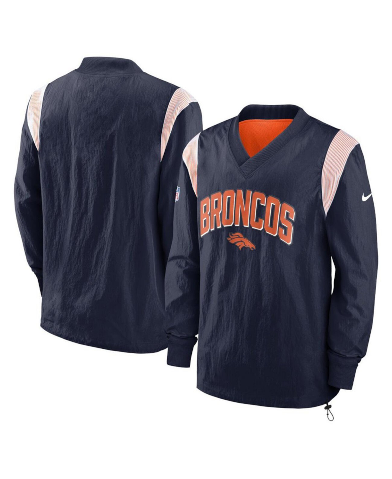 Мужская Куртка Nike Denver Broncos Sideline Athletic Stack V-Образный Вырез Nike