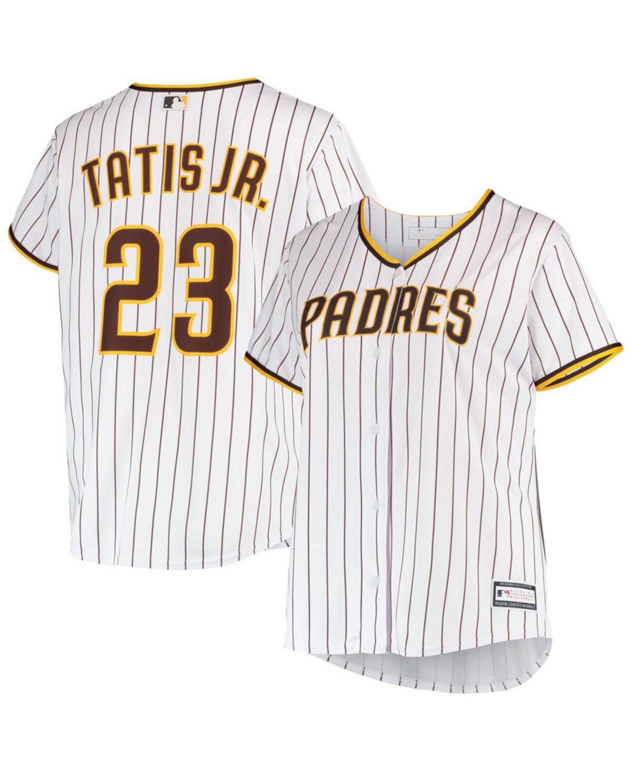 Женская футболка Fernando Tatis Jr. White, Brown San Diego Padres большого размера, копия игрока, джерси Profile