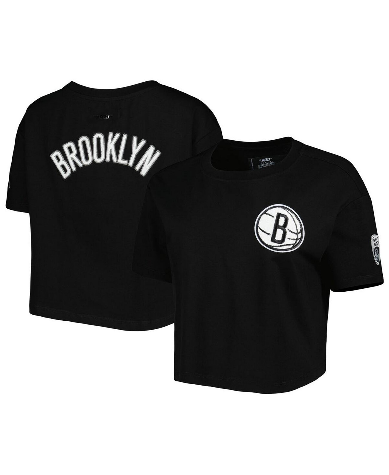 Женская черная футболка свободного кроя Brooklyn Nets Classics Pro Standard