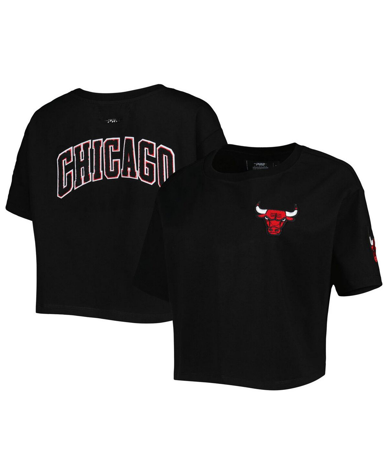 Женская черная футболка свободного кроя Chicago Bulls Classics Pro Standard