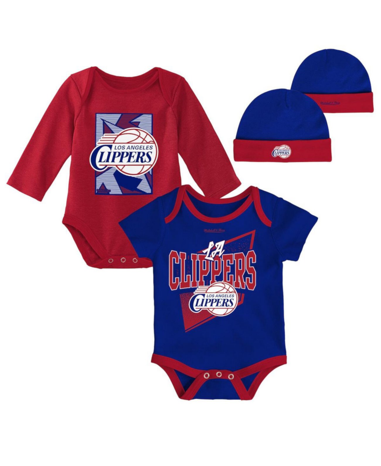 Детские боди Mitchell & Ness Royal, Red LA Clippers Hardwood Classics Mitchell & Ness