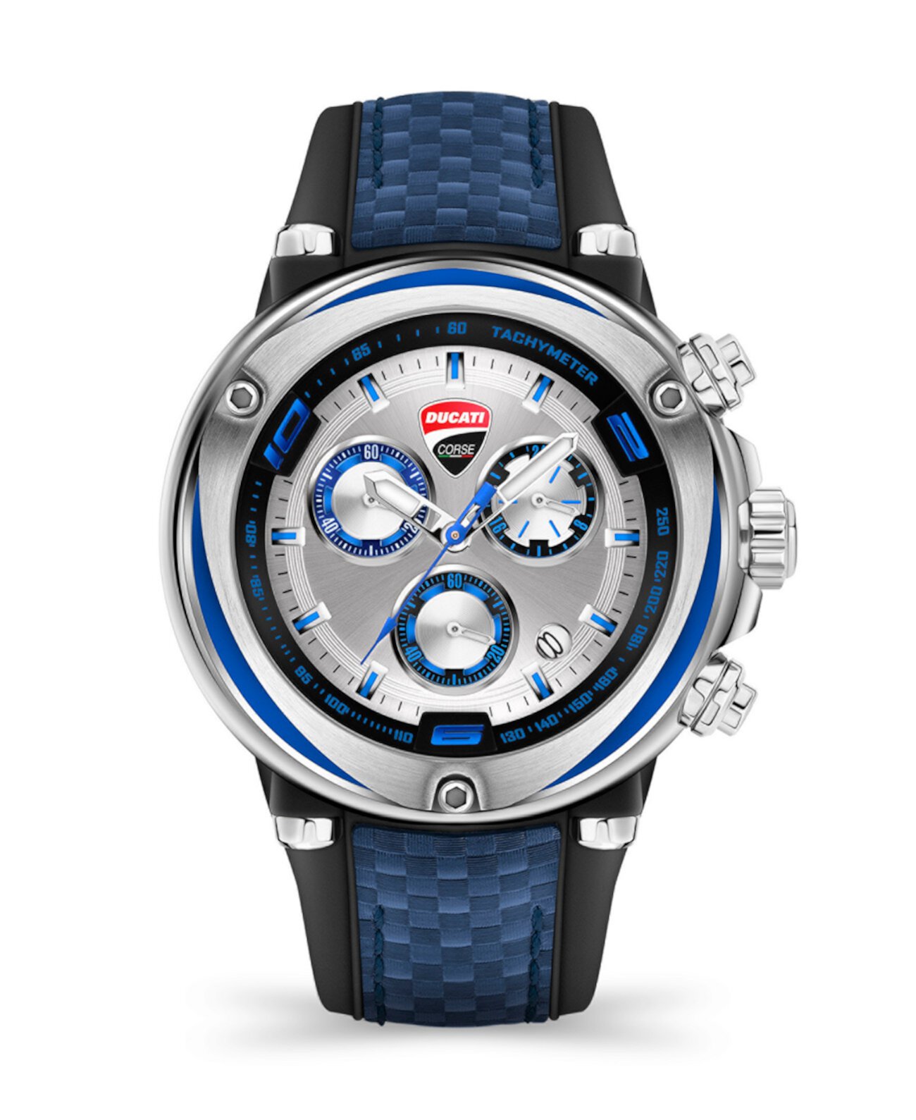 Мужские часы Partenza Timepiece с черным силиконовым ремешком, 49 мм Ducati Corse
