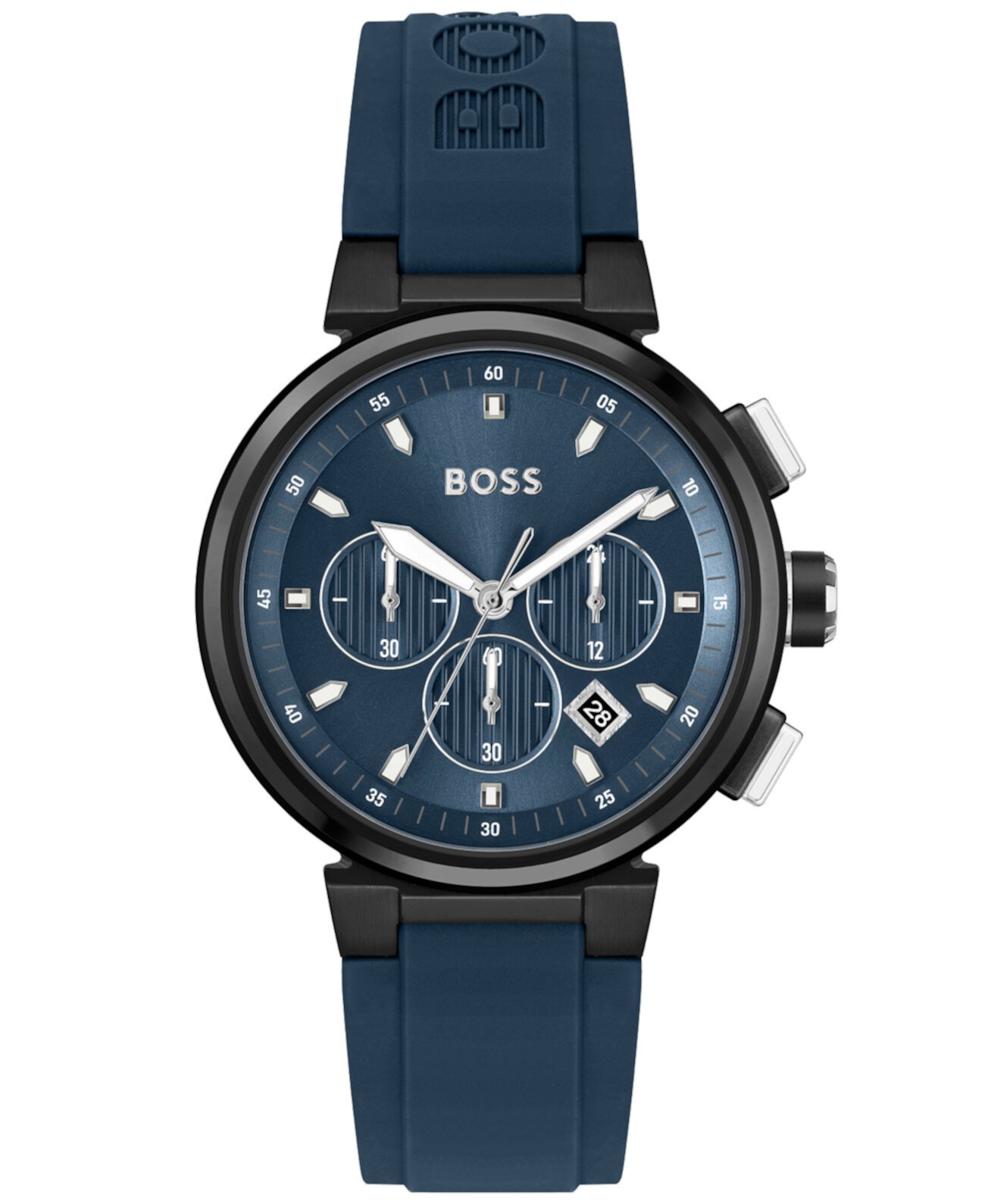 Мужские часы One Blue с силиконовым ремешком, 44 мм BOSS