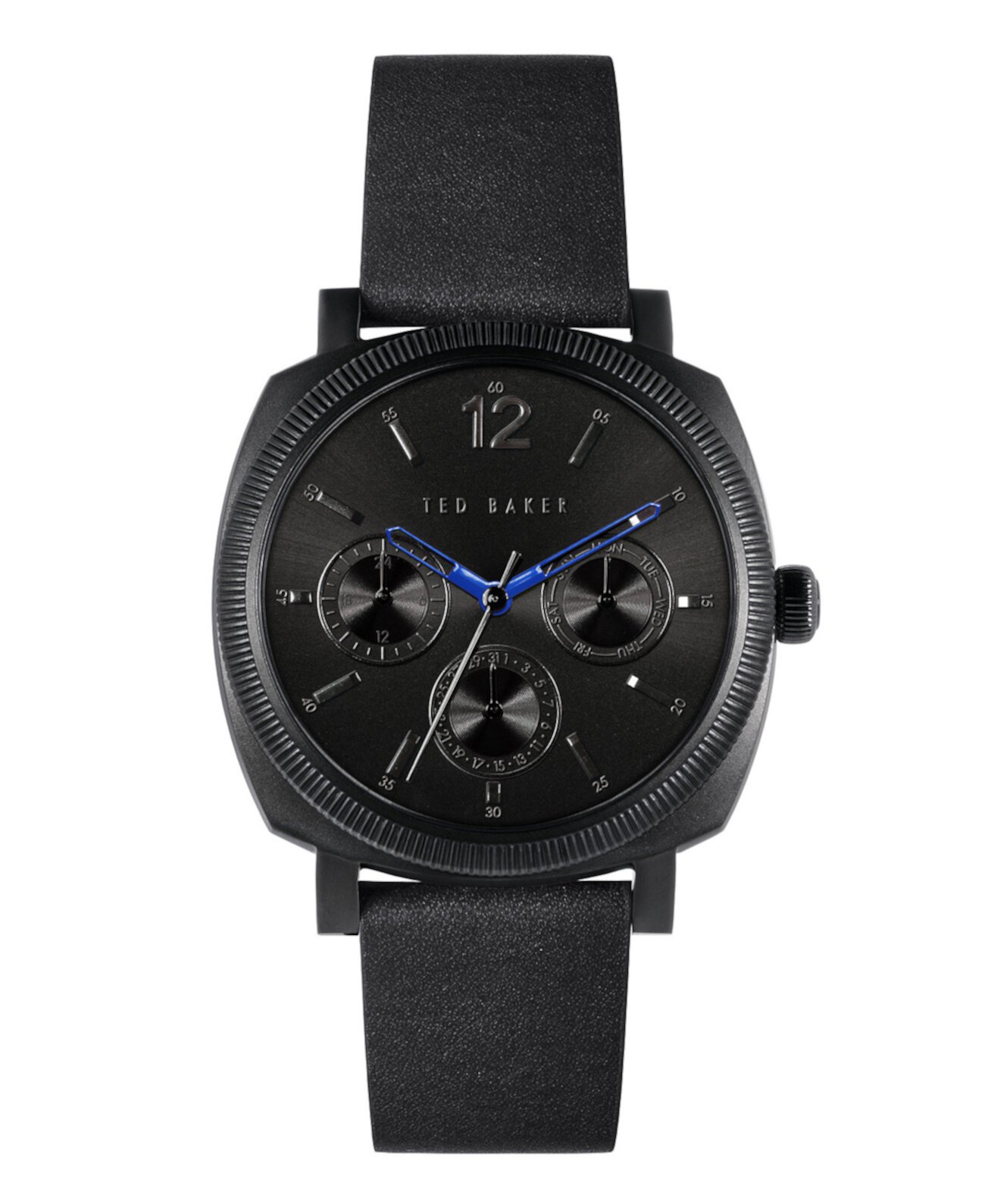 Мужские часы Caine с черным кожаным ремешком 42 мм Ted Baker