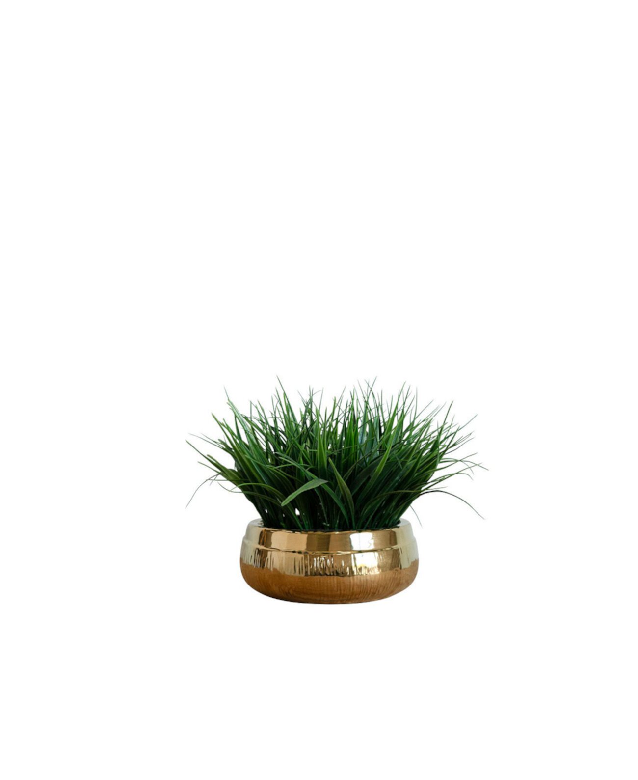 Desktop Artificial Grass Bowl in Decorative Pot, 9" Nature's Elements