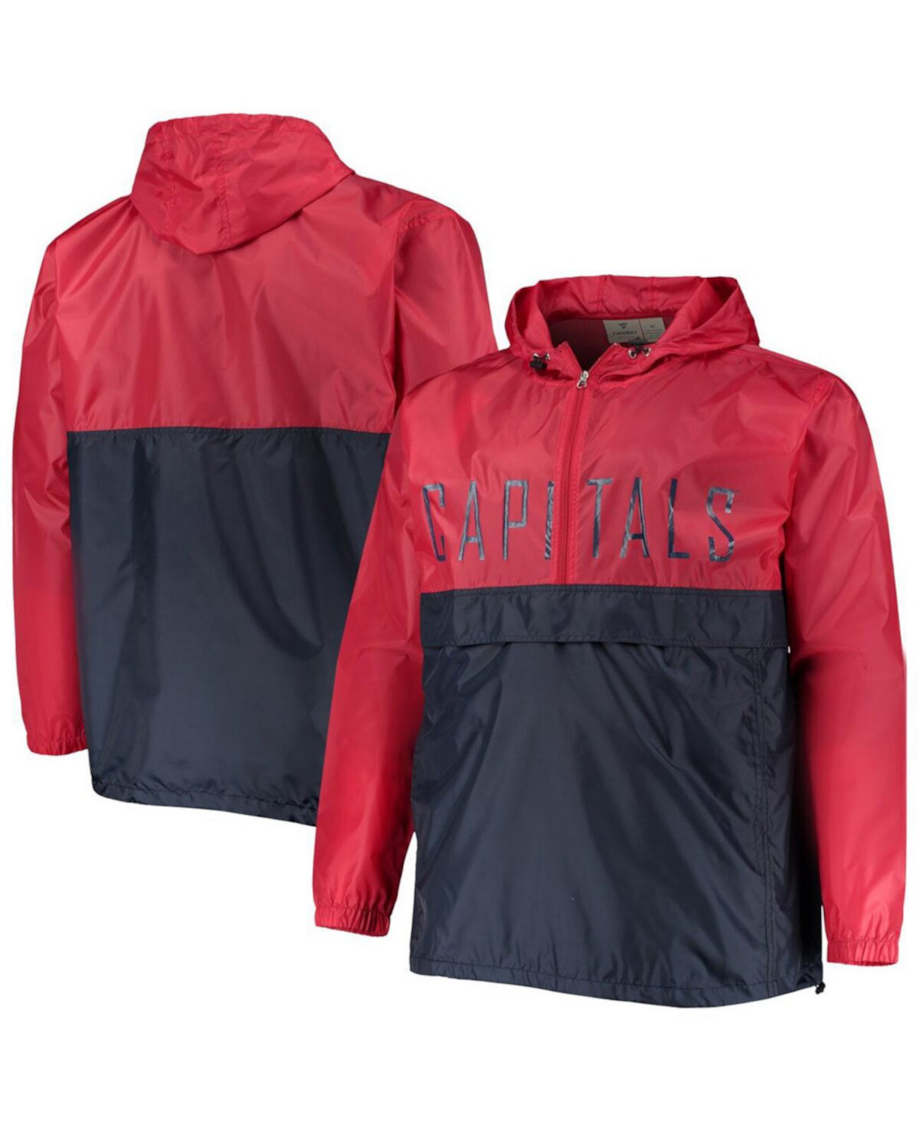 Мужская Толстовка Profile Washington Capitals Big and Tall Anorak Half-Zip Profile