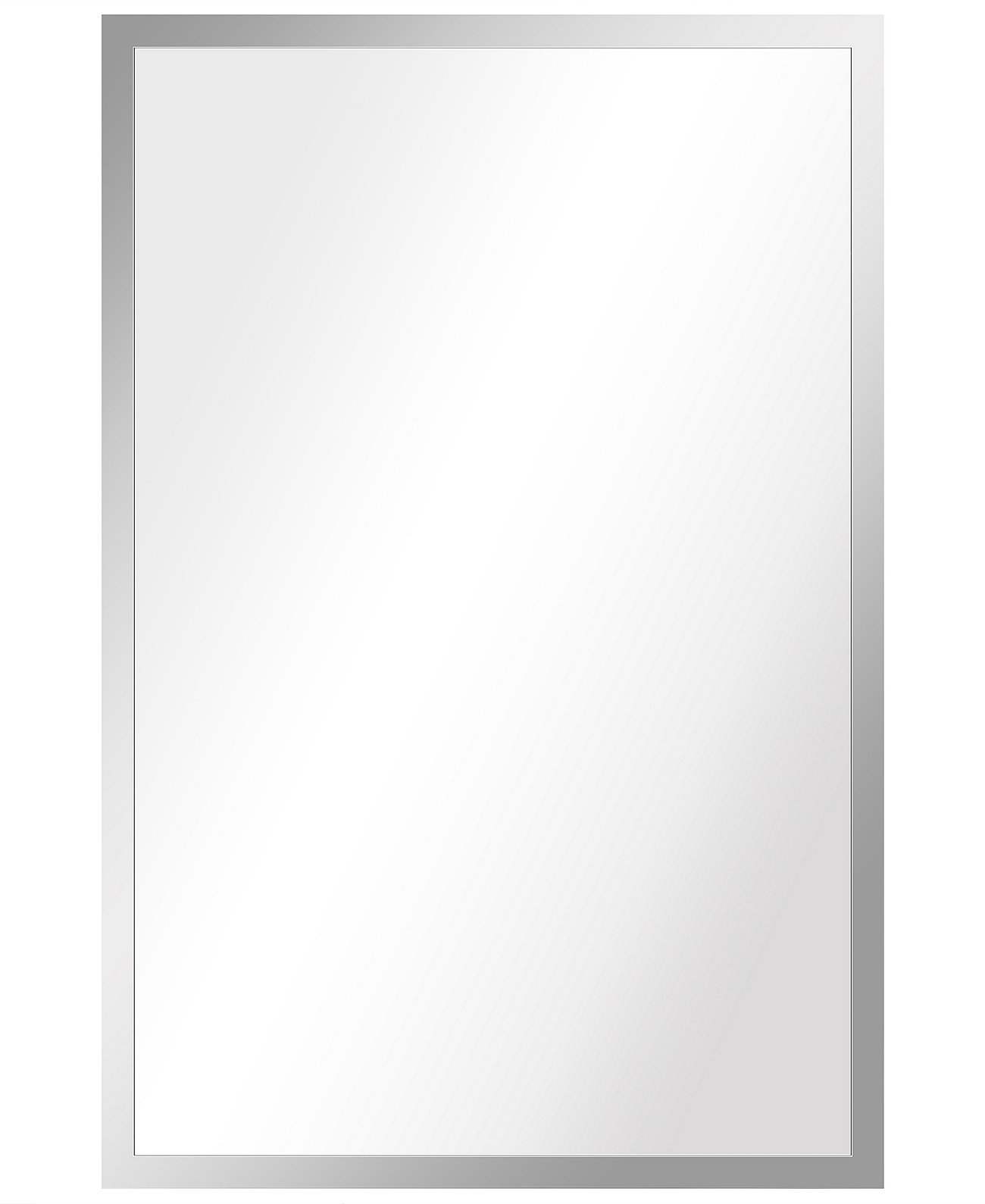 Прямоугольное настенное зеркало Contempo из полированной нержавеющей стали, 24 x 36 дюймов Empire Art Direct