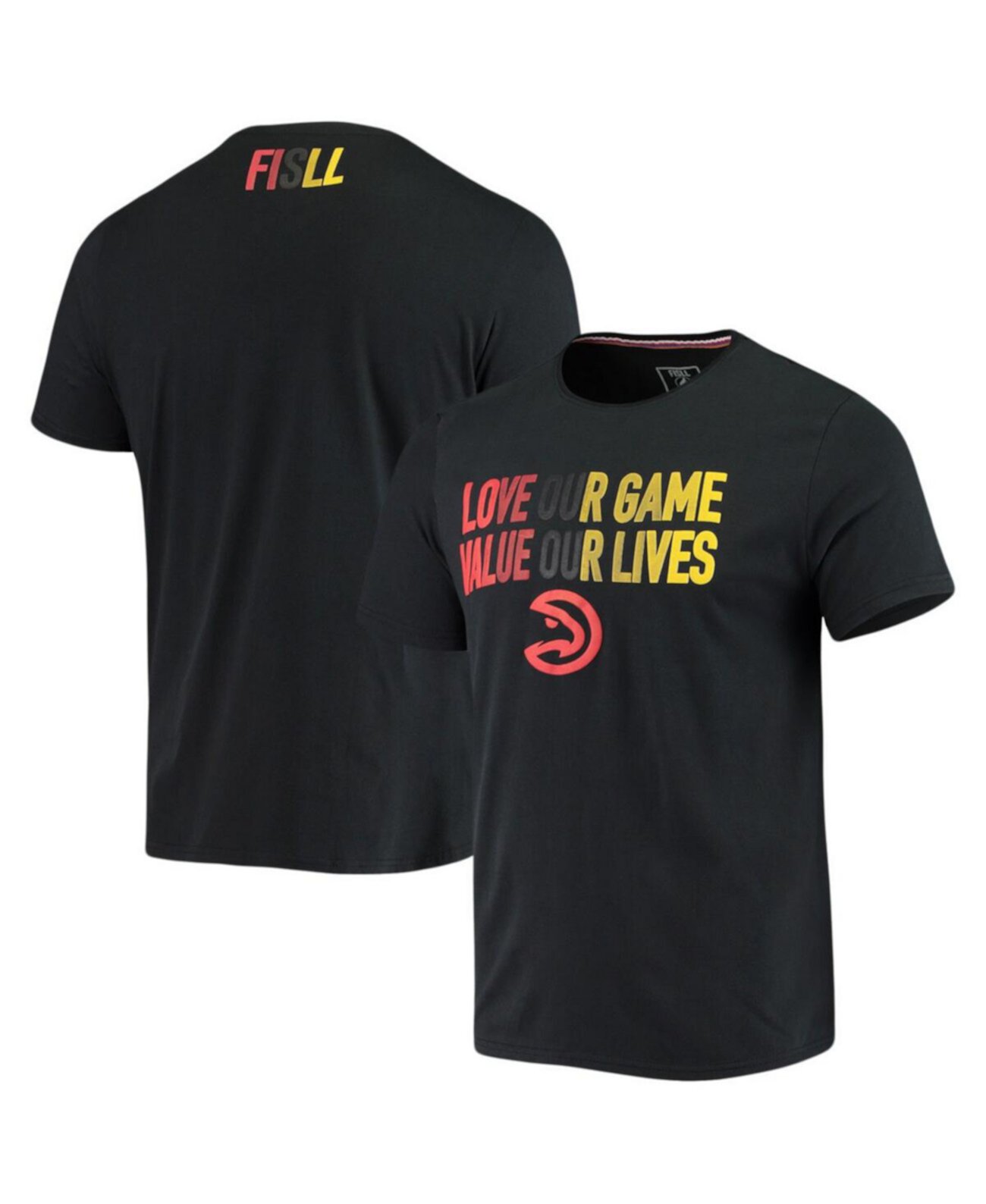Мужская черная футболка Atlanta Hawks Social Justice Team FISLL