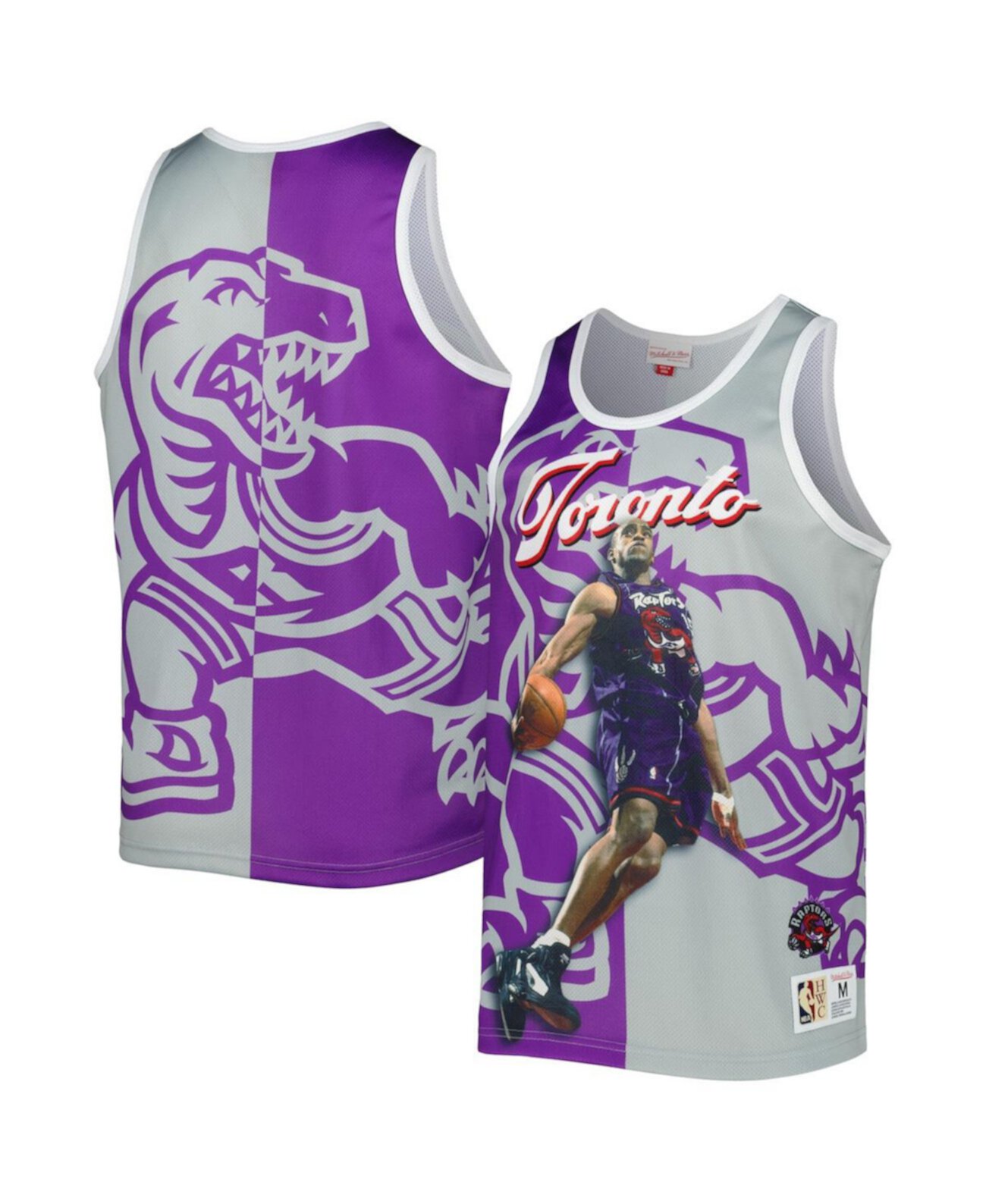 Мужская Джерси Mitchell & Ness Vince Carter Фиолетовая и Серая Mitchell & Ness