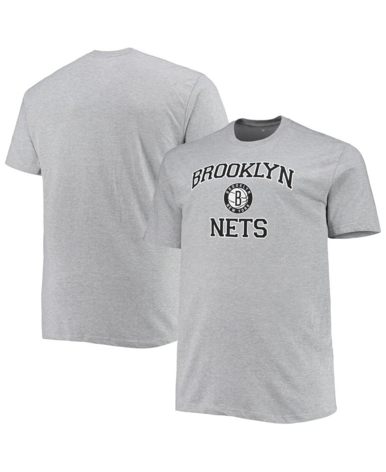 Мужская футболка Brooklyn Nets с меланжевым принтом Big and Tall Heart and Soul Profile