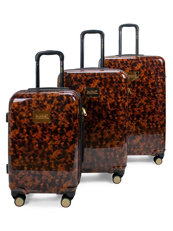 Набор чемоданов из трех предметов с принтом в твердом переплете Badgley Mischka