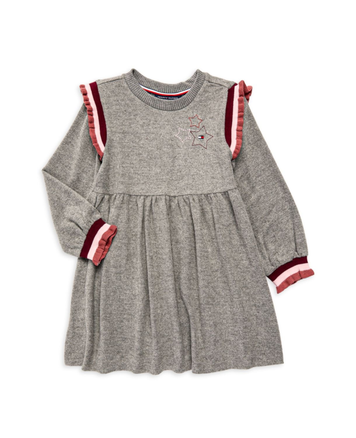 Платье трапециевидной формы с мелкими рюшами для маленьких девочек Tommy Hilfiger