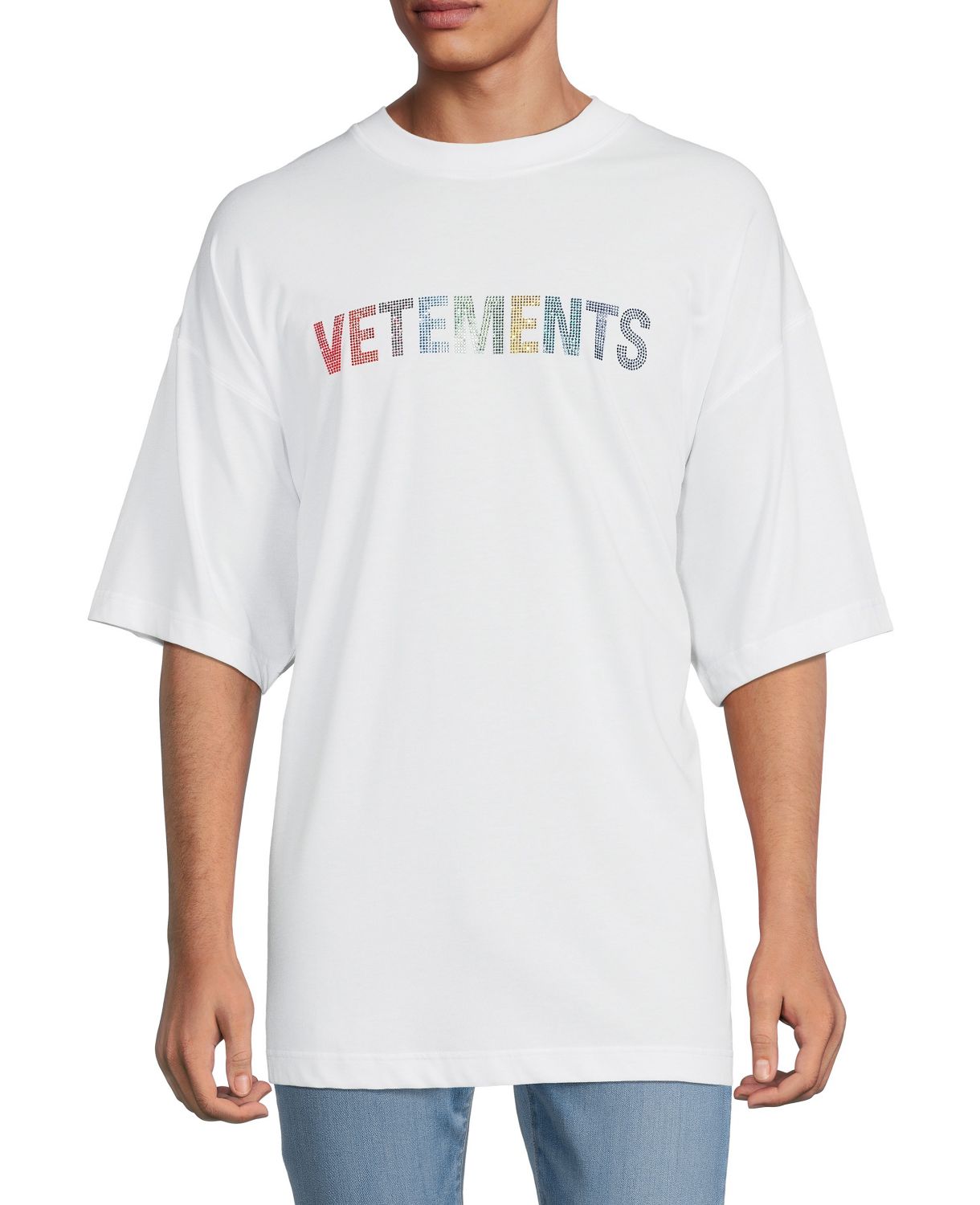 Украшенная футболка с логотипом VETEMENTS