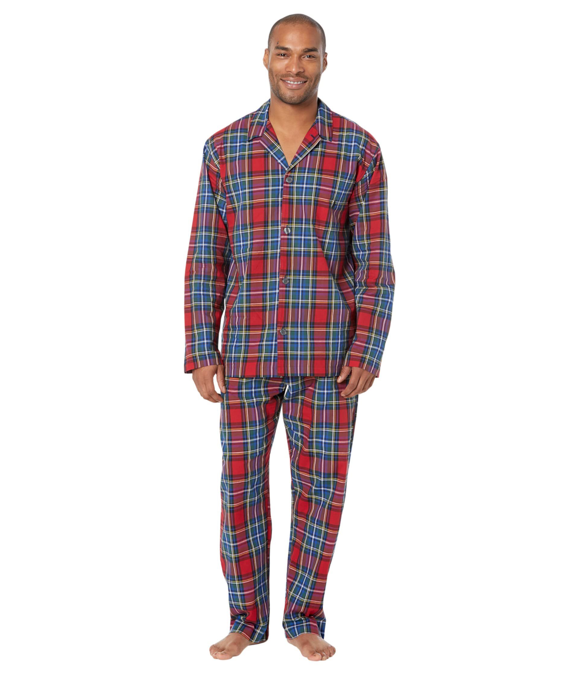 Folded Woven Long Sleeve PJ Top & PJ Pants Polo Ralph Lauren