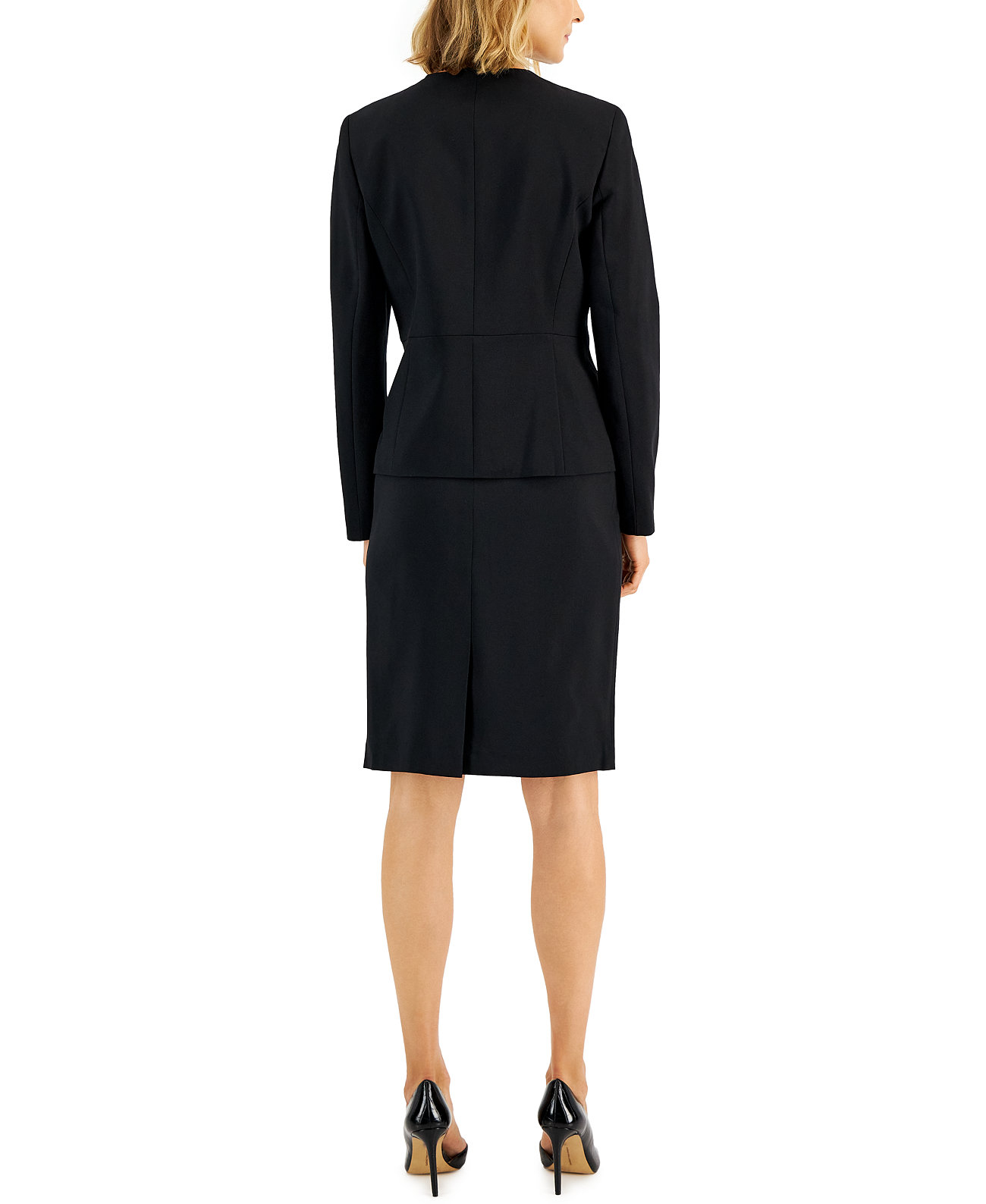 Женский костюм с юбкой из эластичного крепа с рюшами, стандартный и amp; Маленькая Le Suit