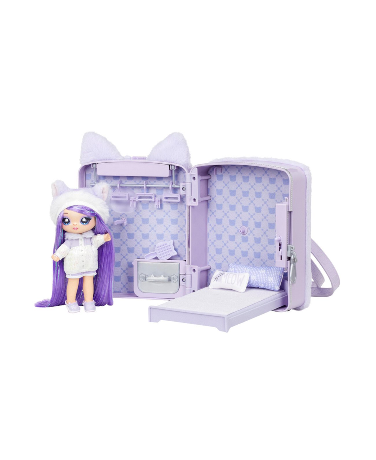 Рюкзак 3 в 1 Игровой набор для спальни Series 3 Lavender Kitty Na! Na! Na! Surprise