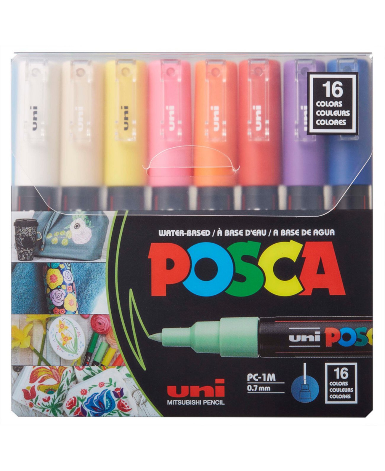 Набор из 16 маркеров Color Paint Extra Fine, 1 мл POSCA