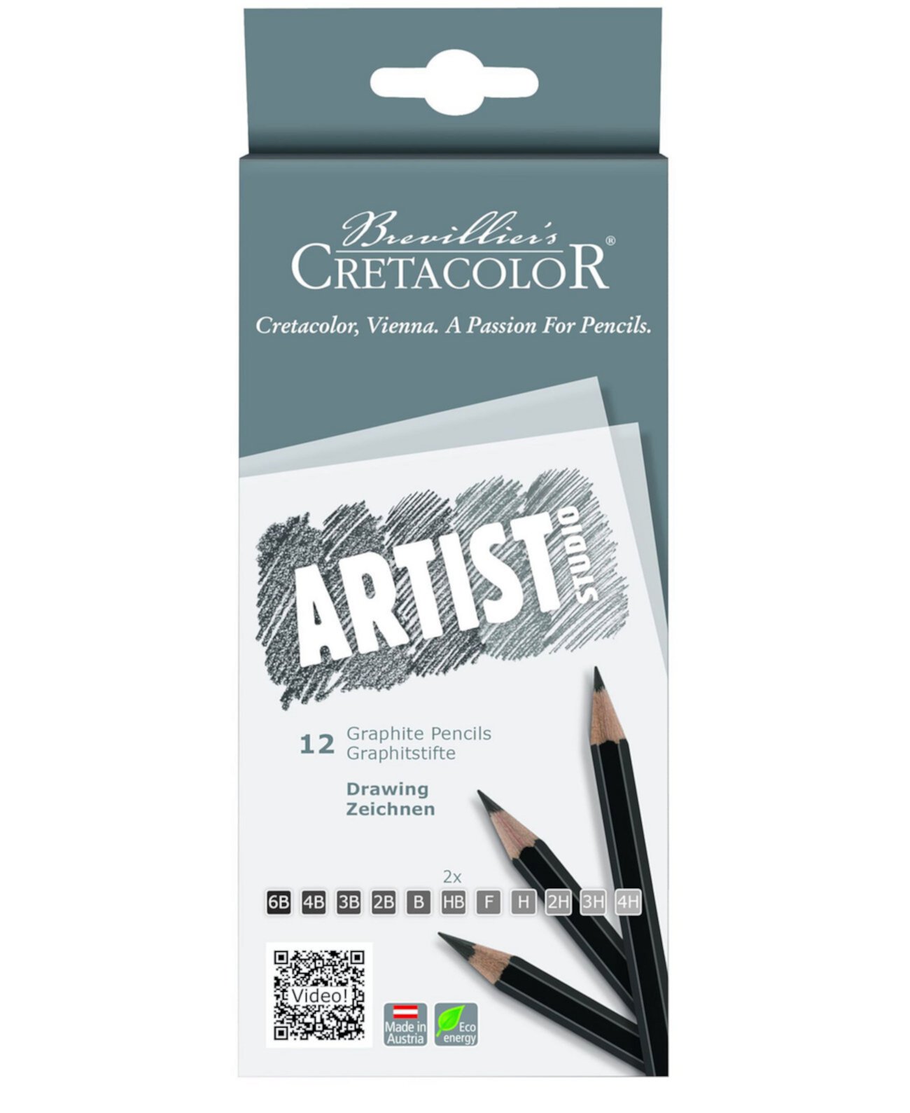 Набор графитовых карандашей Artist Studio, 12 шт. Cretacolor
