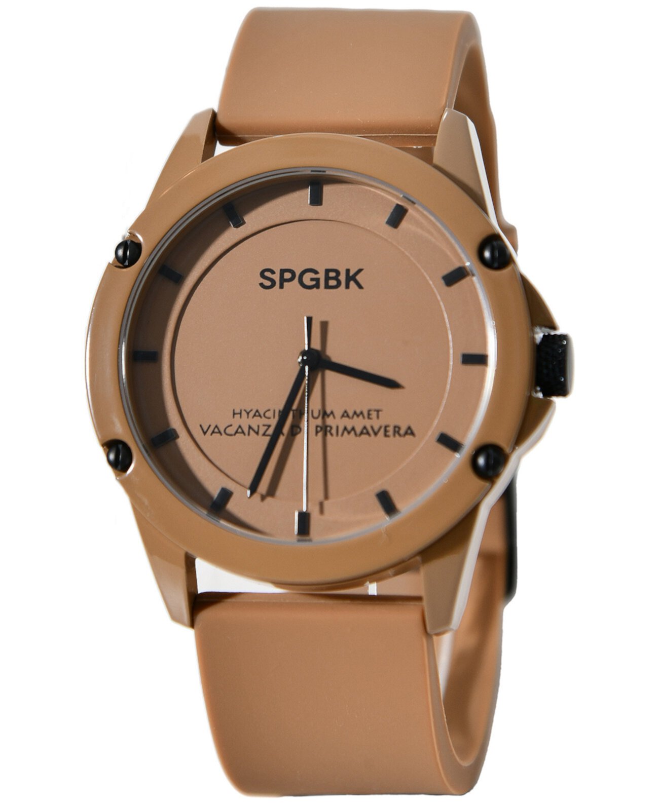 Часы унисекс Sandhill коричневые с силиконовым ремешком 44 мм SPGBK Watches