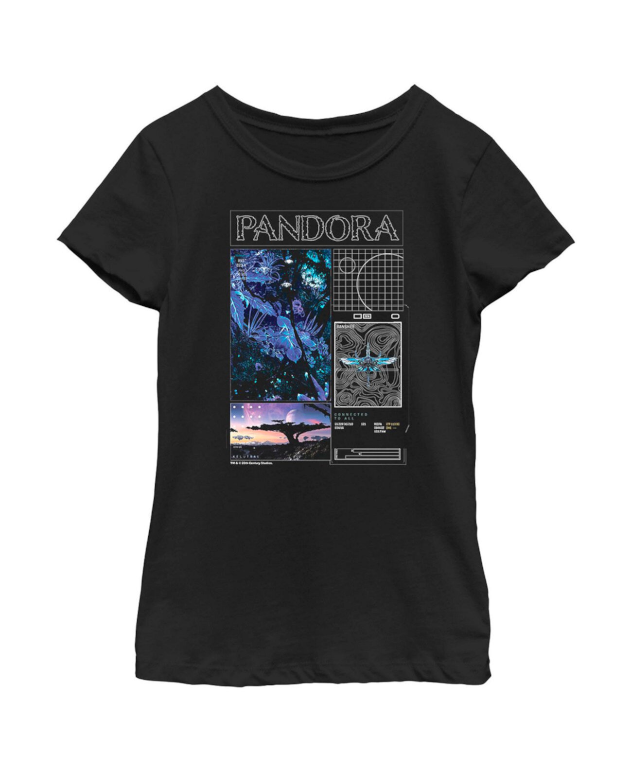 Girl's Avatar Pandora Diagrams Child T-Shirt 20th Century Fox