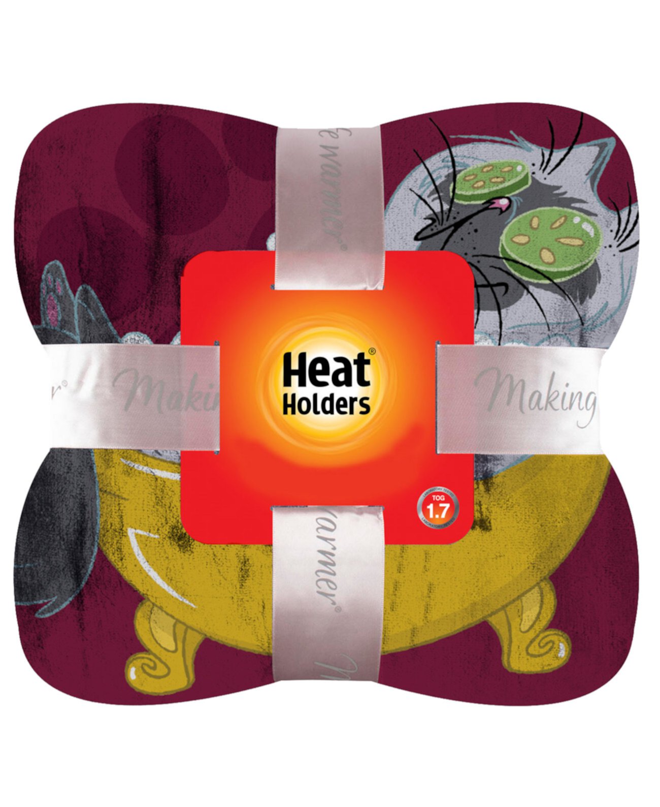 Мягкий оверсайз плед для кошек, теплый, 300 г/м², 1.7 Tog, из полиэстера Heat Holders