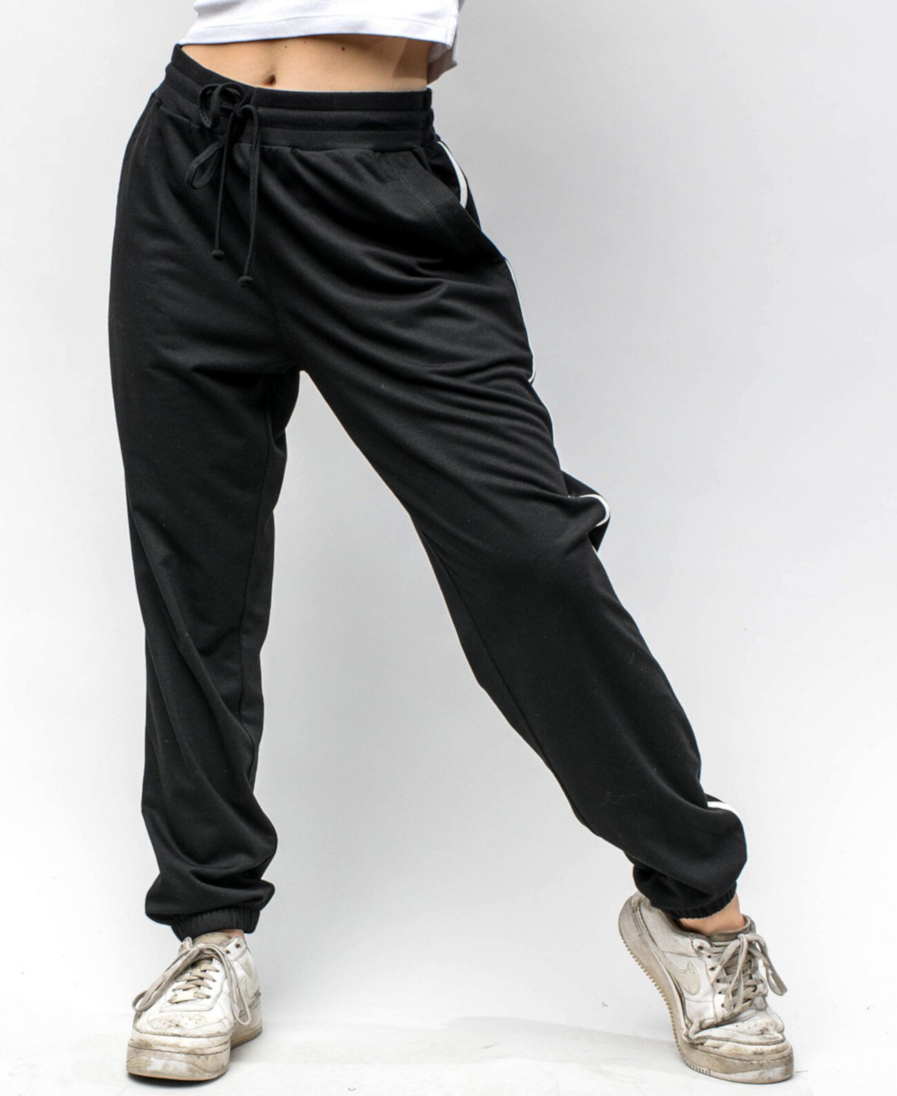 Женские спортивные брюки на шнурке с полосками Fever