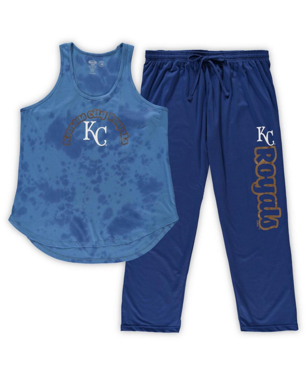 Женский комплект для сна Kansas City Royals Plus Size: майка и брюки Concepts Sport