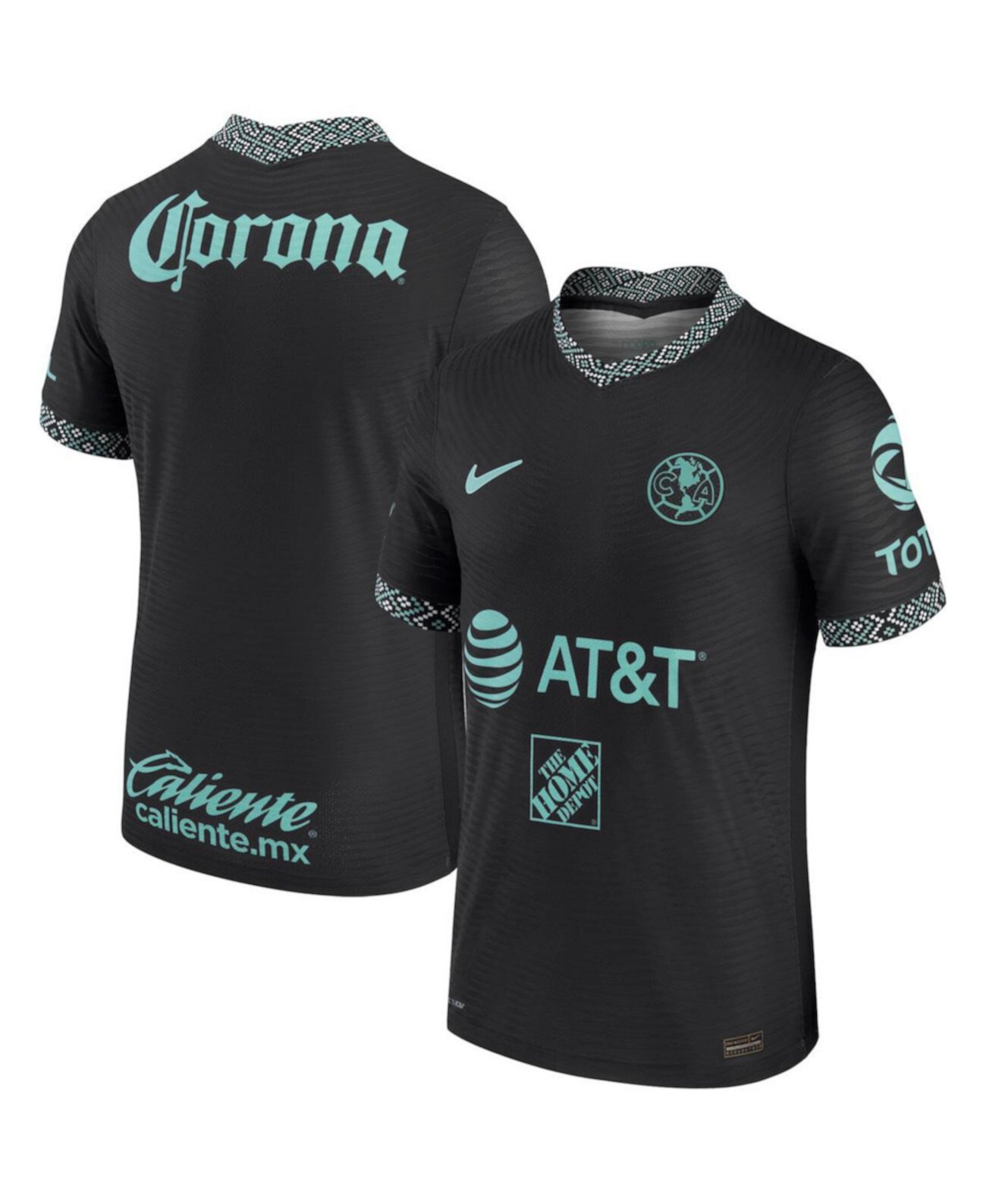 Мужская черная футболка Club America 2021/22, третья оригинальная майка Nike