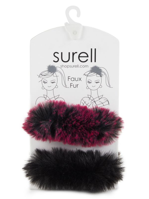 Резинка для волос Surell 2-Pack Faux Fur Scrunchies Surell