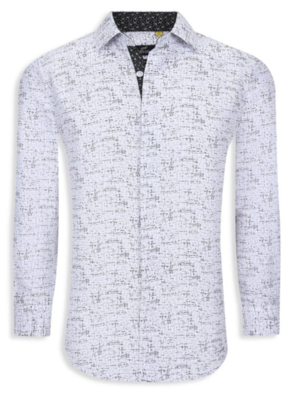 Рубашка Slim Fit с абстрактным принтом Azaro Uomo