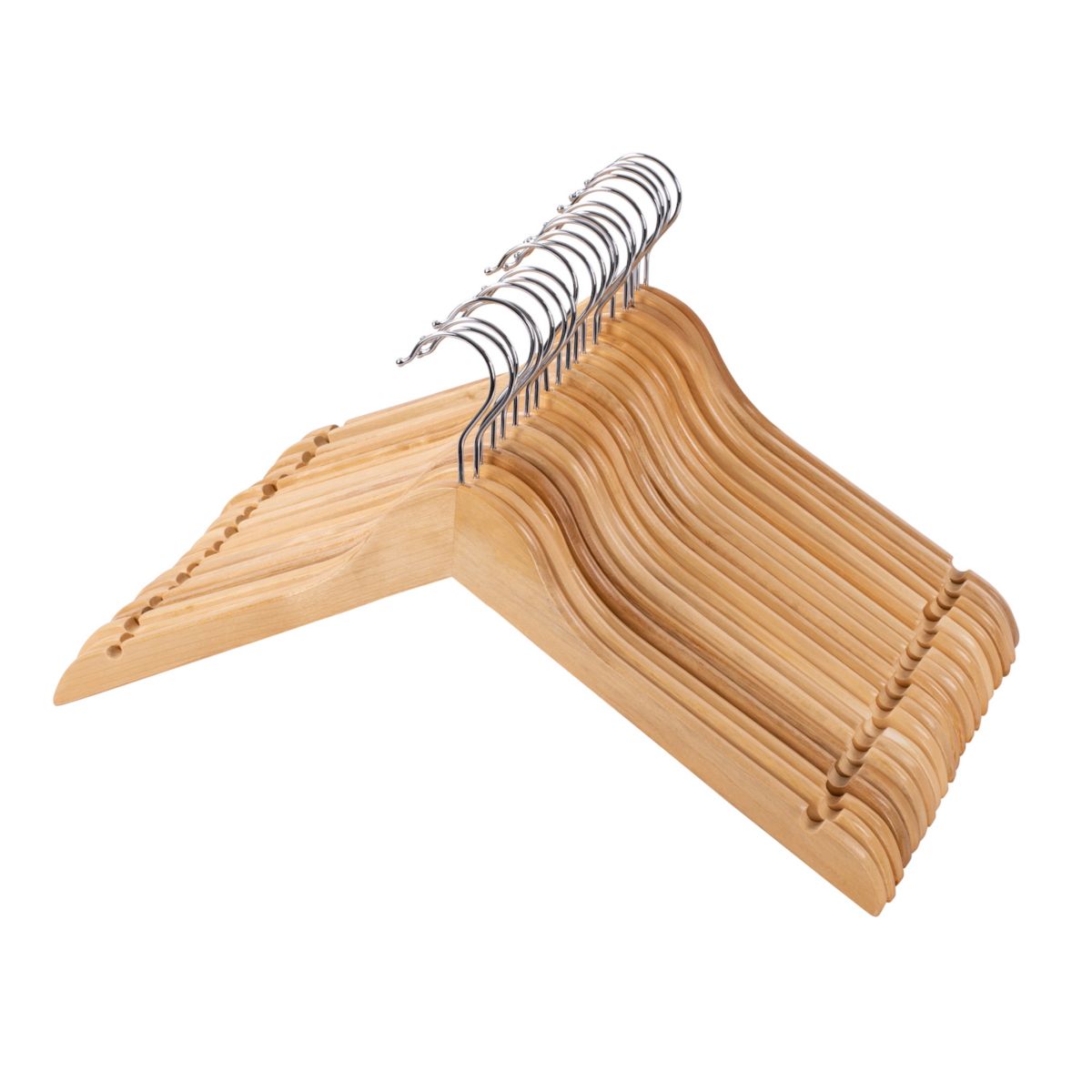 Honey-Can-Do Maple Wood Shirt Hangers 20-Pack Set Honey-Can-Do