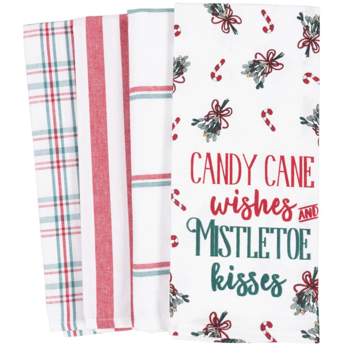 Кухонные полотенца KAF HOME Candy Cane, 4 шт. KAF Home