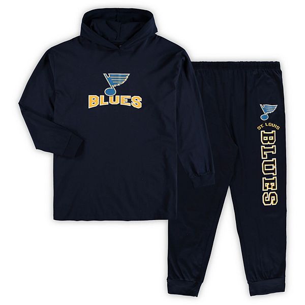 Мужские кроссовки Concepts Sport Navy St. Louis Blues Big &amp; Высокий пуловер с капюшоном &amp; Комплект для сна бегунов Unbranded