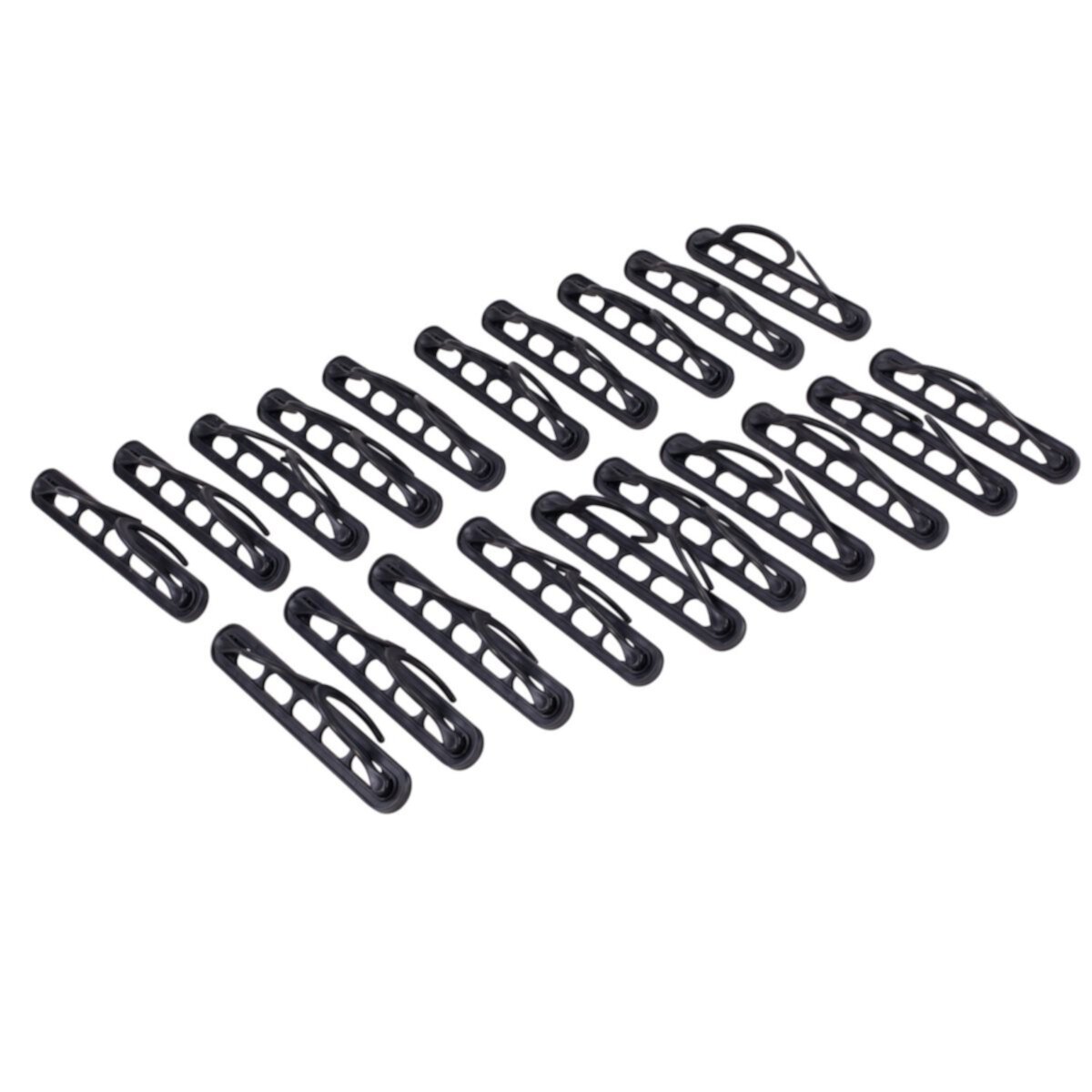 Honey-Can-Do Cascading Collapsible Black Plastic Hangers 20-Pack Set Honey-Can-Do