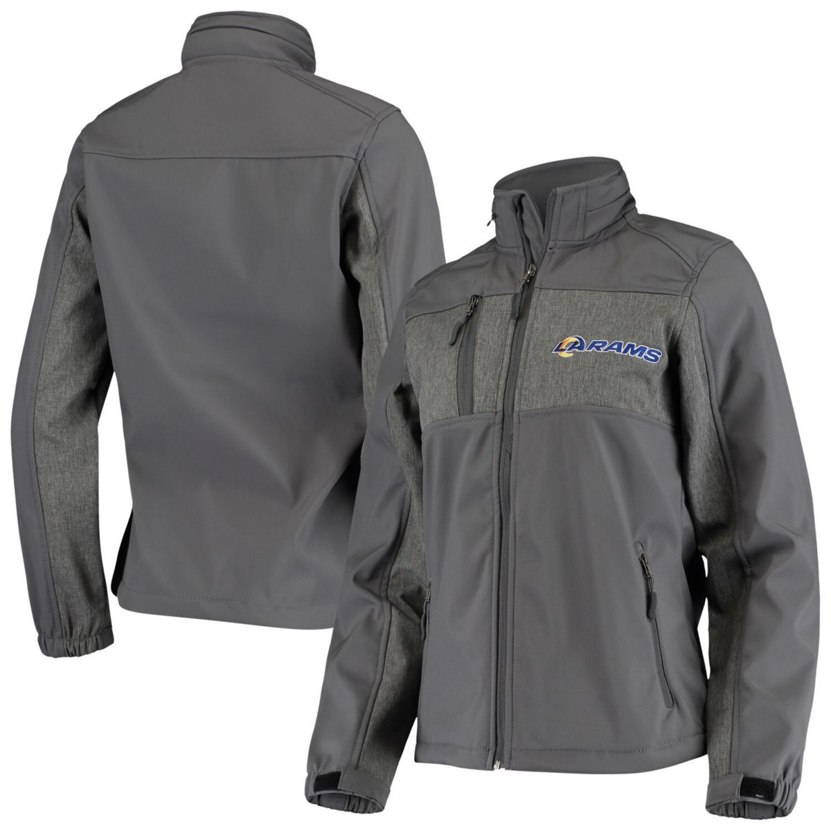 Женская Куртка Dunbrooke Charcoal Los Angeles Rams Zephyr Softshell Full-Zip Dunbrooke