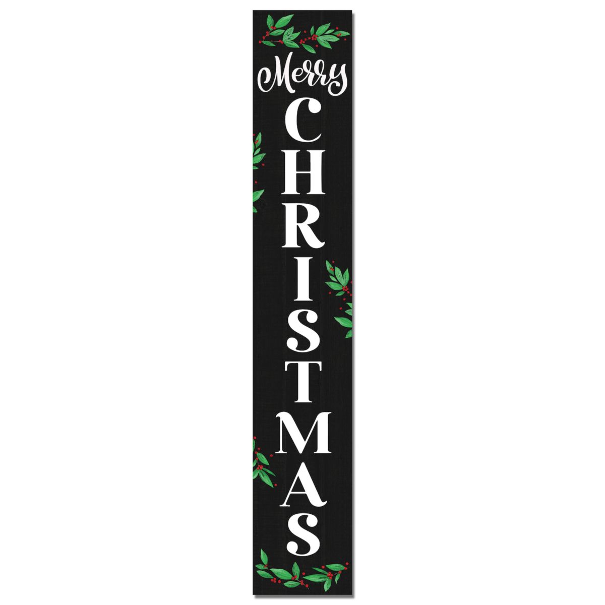 Merry Christmas Holly Porch Leaner Floor Decor Artisan Signworks