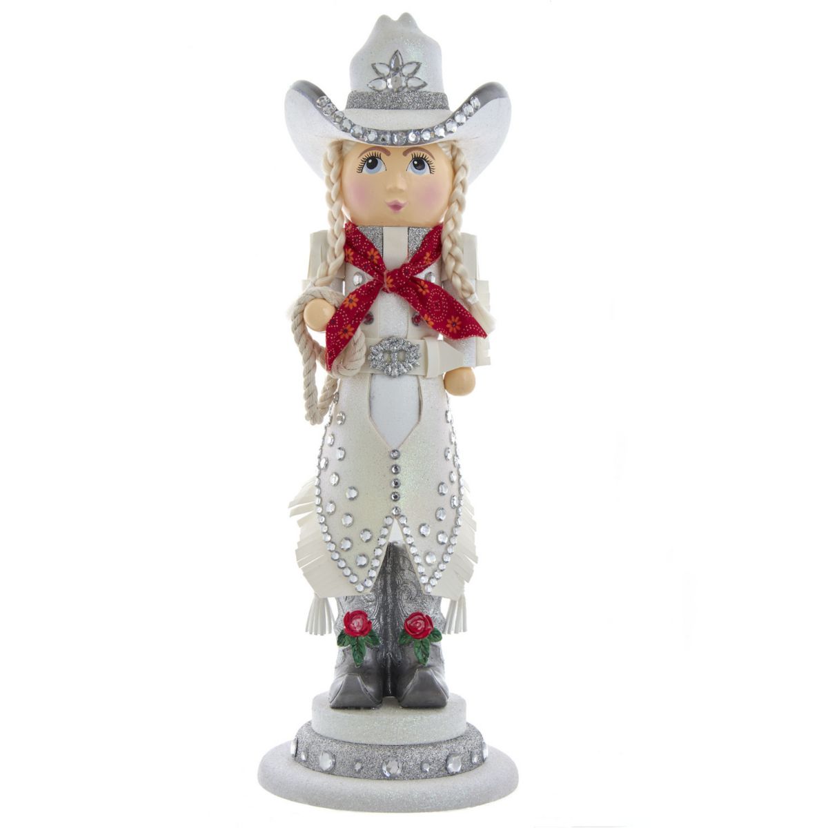 Kurt Adler Hollywood Rhinestone Cowgirl Nutcracker Christmas Floor Decor Kurt Adler