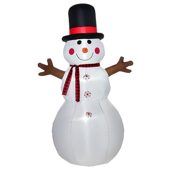 HOMCOM 6ft Christmas Inflatable Snowman Outdoor Blow Up Yard Decoration with LED Lights Display HomCom