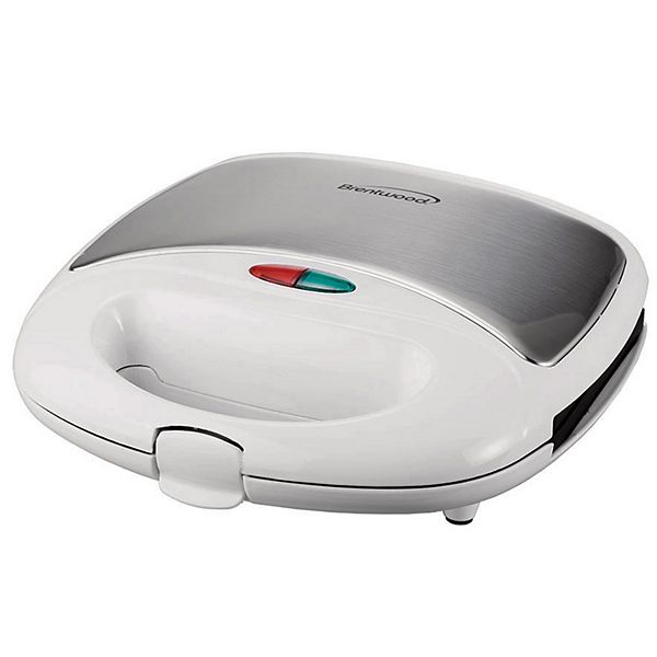 Brentwood Non Stick Compact Dual Sandwich Maker in White Brentwood