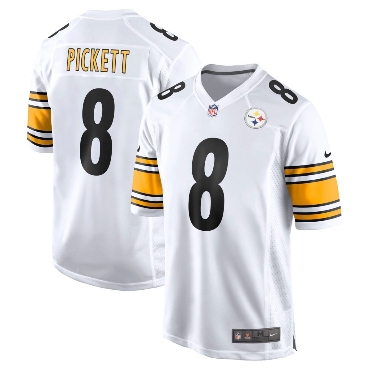 Мужское белое игровое джерси Nike Kenny Pickett Pittsburgh Steelers Player Nitro USA