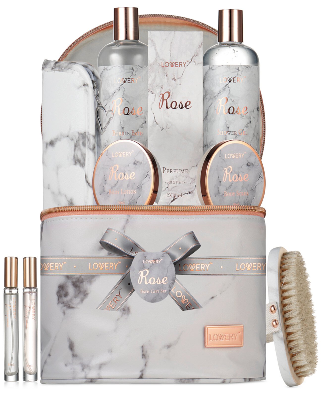 15-Pc. Rose Home Spa Luxury Body Care Gift Set Lovery