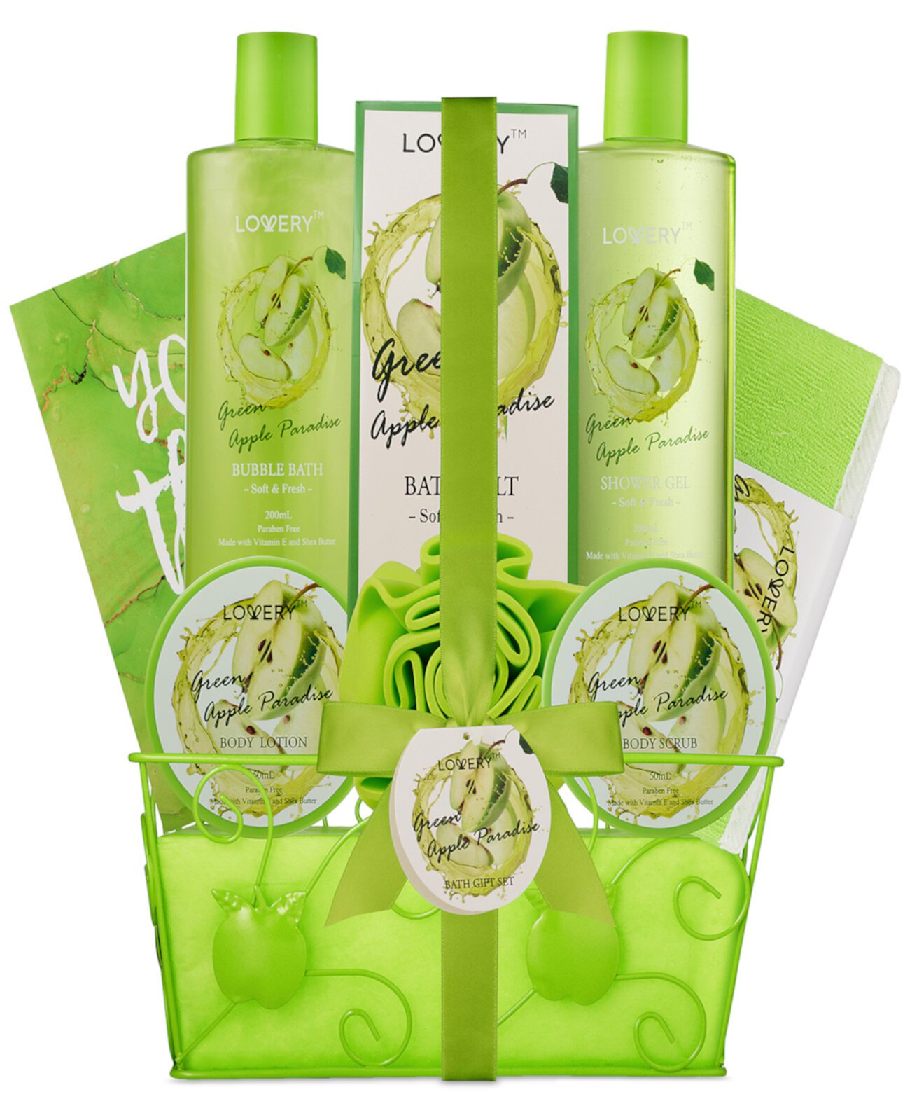 9-Pc. Green Apple Paradise Body Care Gift Set Lovery