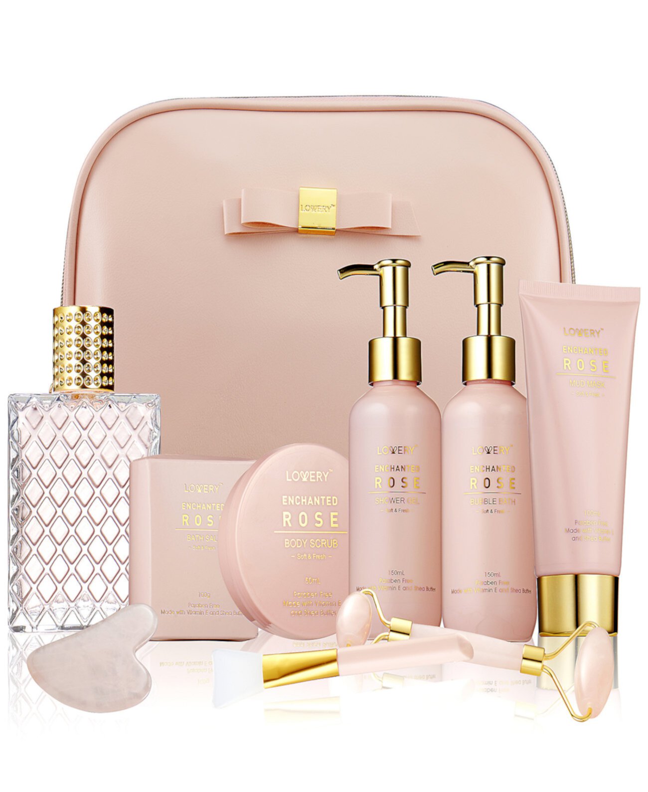 10-Pc. Luxury Enchanted Rose Home Spa Gift Set Lovery