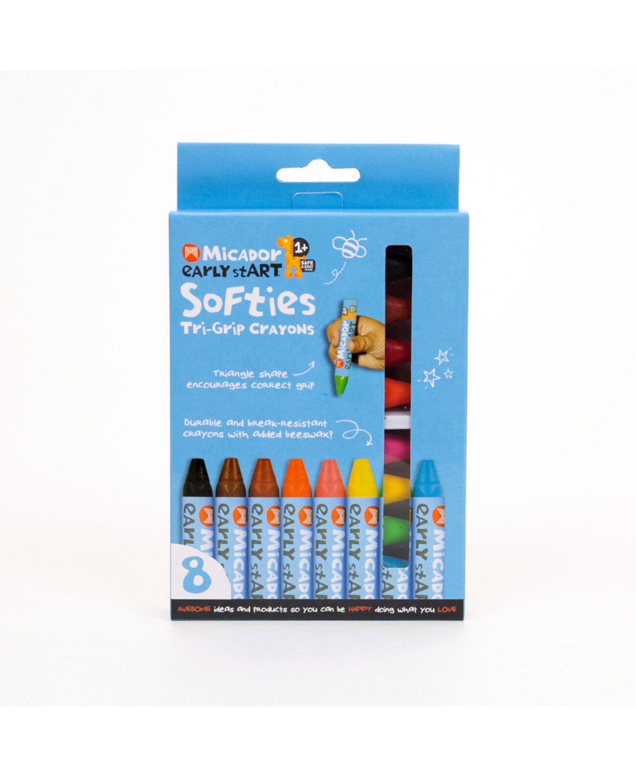 Набор цветных карандашей Softitri Grip, 8 шт. Micador early stART