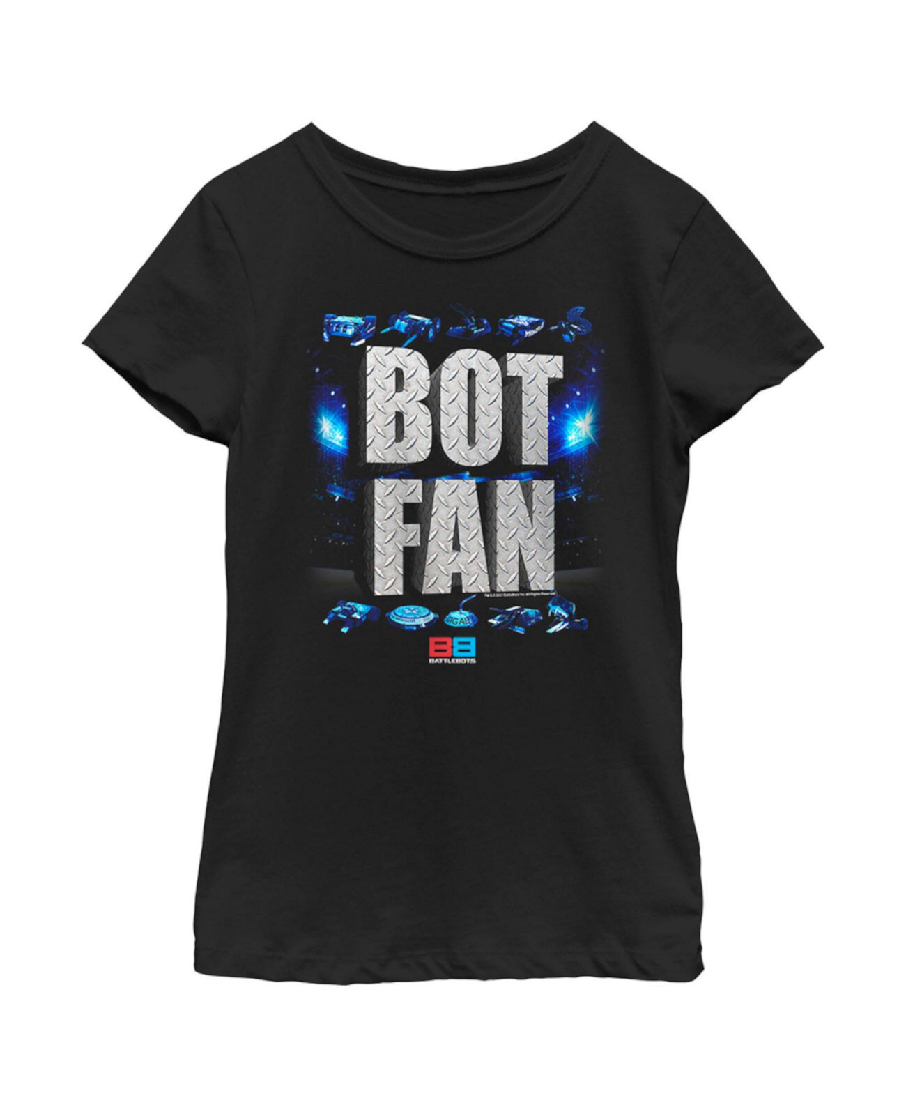 Детская футболка с надписью «Bot Fan» для девочек Battlebots